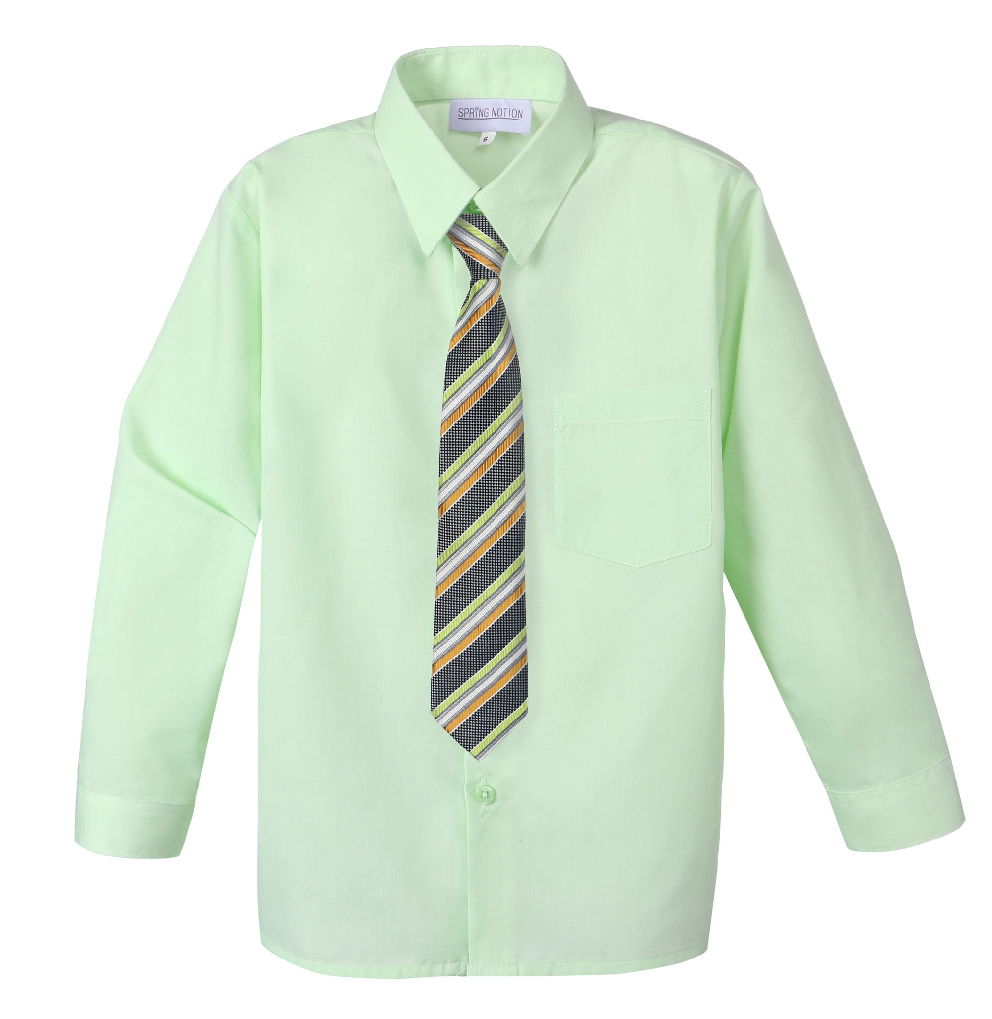 Spring Notion Baby Boys Dress Shirt with Tie and Handkerchief Set