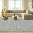 thumbnail image 3 of FairOnly 8'x10'Machine Washable Area Rug Modern Checkered Non Slip Stain Resistant Rugs for Bedroom Kitchen,Light Grey, 3 of 7