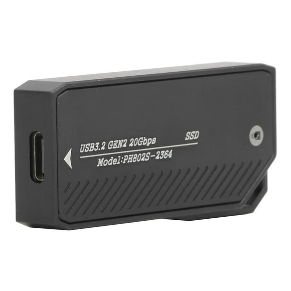 M.2 To Type C NVMe SSD Enclosure Reader, Compact ASM2364 M.2 To Type C NVMe Solid State Drive Enclosure Aluminum Alloy Snap on Design 20Gbps for 2230 for 2260