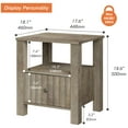 thumbnail image 7 of WAMPAT End Table with 1 Storage Drawer, Modern Side Table for Living Room, Vintage Grey Wood Nightstand Bedside Table for Bedroom, 7 of 7