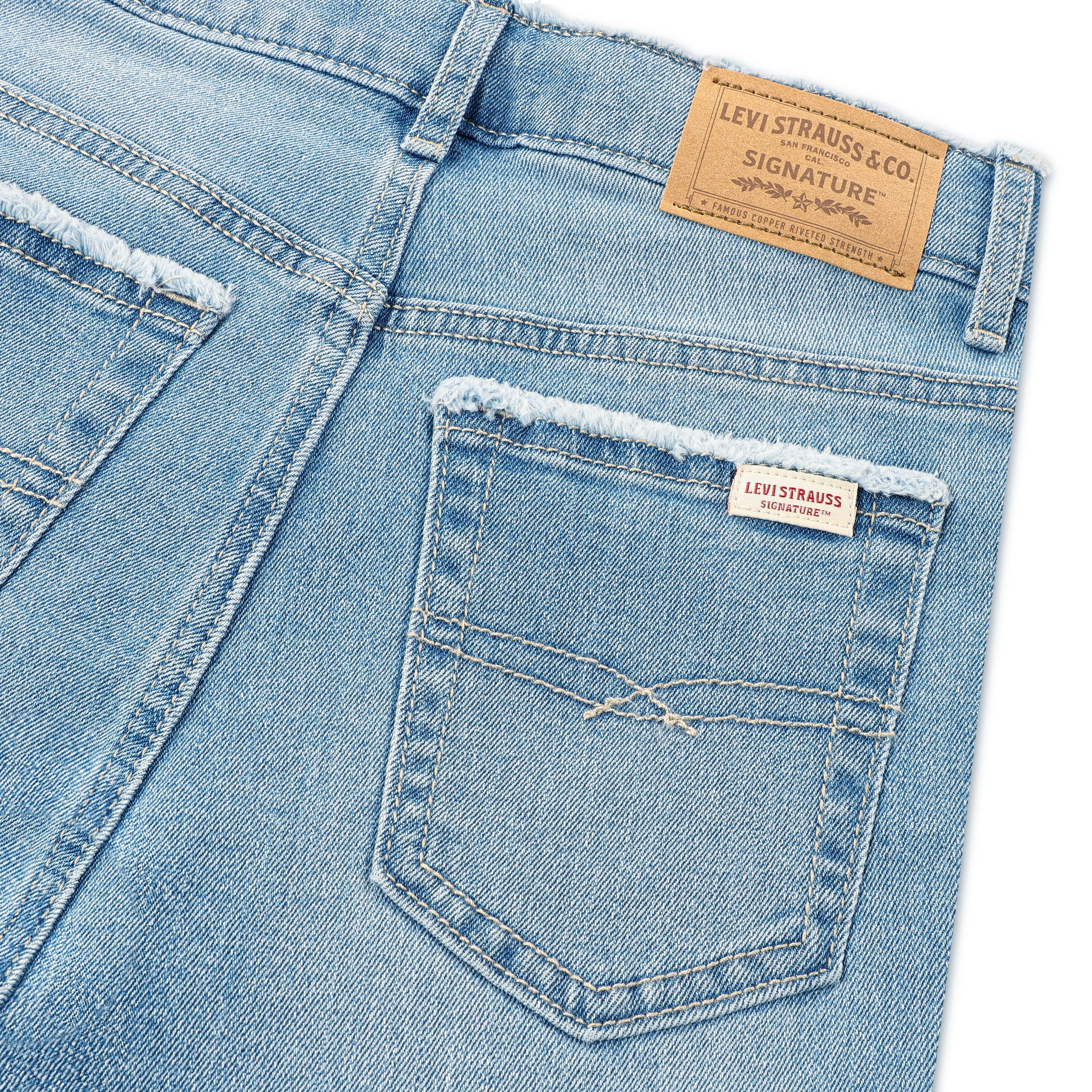 Levi Strauss Signature Girls Fray Edge Flare Jean, Size 5-18