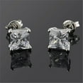 thumbnail image 2 of 1 par de pendientes de zirconia cúbica Pendientes de cristal hipoalergénico para mujeres niñas de 8 mm de diámetro jinwen Pendientes de cristal de circonia, 2 of 8