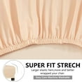 thumbnail image 4 of Stretch Dining Chair Slipcovers, XL/Oversized Removable Washable Soft Spandex Extra Large Dining Room Chair Covers for Kitchen Hotel Table Banquet Solid Color (4 Per Set, Beige), 4 of 8