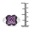 thumbnail image 3 of 4.58 ct. Genuine Amethyst & Black Diamond Sterling Silver Ring, 3 of 3