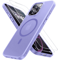 3-in-1 Entronix Bundle for iPhone 16 Pro, Magnetic Sturdy Matte Case 2 Screen Protector, Purple