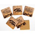 thumbnail image 2 of Inkdotpot Set of 6 Drink Coasters Easy Clean 4-inch SquareCoastersCork Base-Reusable- Mountain Quotes, 2 of 8