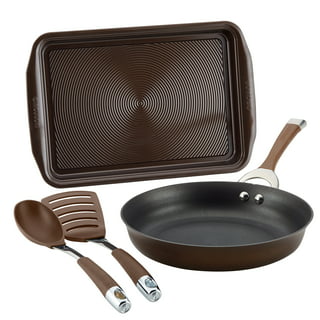 Circulon Symmetry Hard Anodized Nonstick Cookware Utensil and Recipe  Booklet Set, 7 Piece, Chocolate 