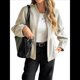 thumbnail image 3 of Sudadera con Cremallera para Mujer, Chaquetas Informales de Larga, Ropa de Abrigo para Invierno, Moda de Otoño Caqui L, 3 of 8