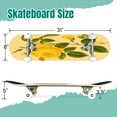 thumbnail image 2 of 31'' Complete Skateboard 7 Layer Canadian Maple Double Kick Deck Skateboards botanical drawing yellow tea rose green leaves rose Skate Board for Beginner Adult Gifts, 2 of 5