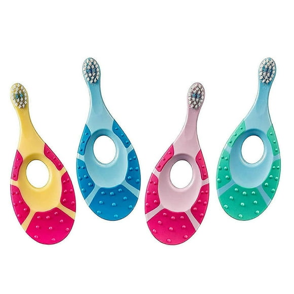 1 Baby Toothbrush, 0-2 Years, Soft Bristles, BPA Free 4 Pack
