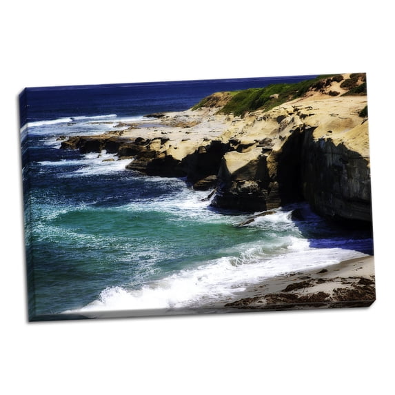 Gango Home Decor La Jolla Beach IV by Alan Hausenflock (Ready to Hang); One 36x24in Hand-Stretched Canvas