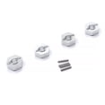 thumbnail image 5 of Vogacara Paquete de 4 piezas de camión de coche de control remoto acoplador hexagonal de metal plateado Plata 5piezas Vogacara  CBP204765, 5 of 5