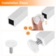 thumbnail image 4 of Patas de nivelación para muebles, paquete de 20, 28 x M8 x 20 mm - Perillas estriadas de rosca macho, nivelador ajustable para muebles (blanco), 4 of 5