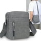 thumbnail image 1 of Bolsa de pecho | Bolsa deportiva cruzada de nailon con múltiples bolsillos | Correa ajustable para correr y uso diario | Gris, negro, morado y azul, 1 of 6