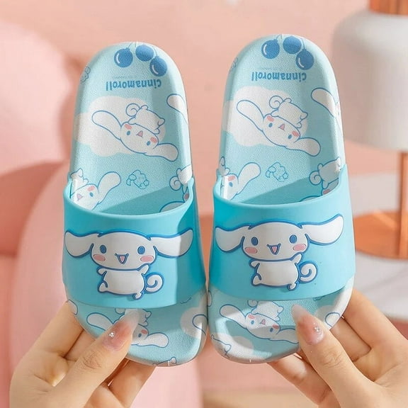 Kids' Cartoon Animation Indoor Slippers Cute Parent-child Shoes Soft And Non-slip Sandals Four Season
