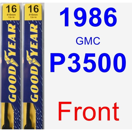 Gmc P3500 Wiper - 1986 GMC P3500 Wiper Blade Set/Kit (Front) (2 Blades) - Premium