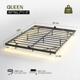 thumbnail image 5 of Bexfil Queen Size LED Floating Bed Frame with Remote Control and Charging Station, No Box Spring Needed, Easy to Assemble, 5 of 8