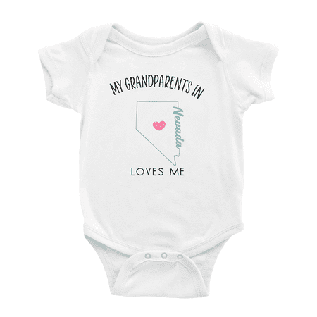 

My Grandparents In Nevada Loves Me Baby Bodysuits Unisex 3-6 Months