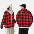 thumbnail image 6 of Easygdp Buffalo Plaid Red Black Lightweight Long Sleeve Sun Shirt Sports long-Sleeved Sun Protective Clothing, Quick Drying Breathable - Small, 6 of 9