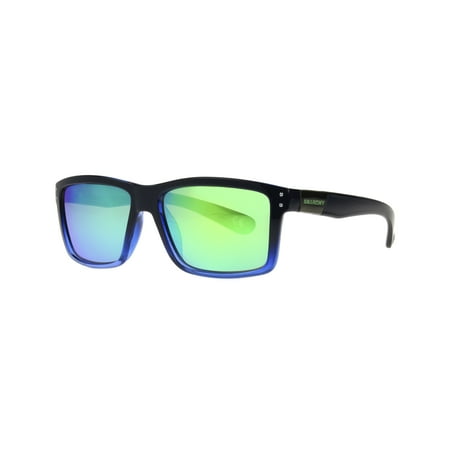 Anarchy  Ari  Men's Black/Blue Fade Frame with Mirrored Lens Polarized Sunglasses - Black - Medium