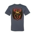 thumbnail image 2 of Wild Bobby, Dragon Sitting on Skull, Pop Culture, Men Graphic Tees, Vintage Heather Blue, Small, 2 of 3