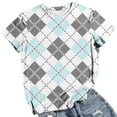thumbnail image 4 of Tops Sexy pour Femmes Mode Femmes Casual Manches Courtes Tops Col Rond Imprimé Tops Chemisier, 4 of 4
