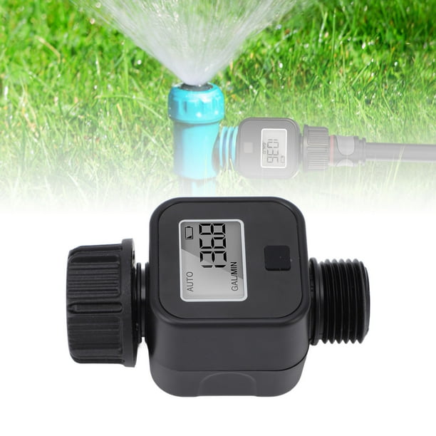 Medidor De Agua, Rosca De 3/4 De Pulgada Fácil Instalación Medidor De Flujo De Agua De Larga Duración Pantalla LCD Para Uso Residencial Y Comercial