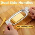 thumbnail image 2 of Butter & Cheese Slicer Stainless Steel Multipurpose Cheese Slicer，With Ergonomic Handle, Suitable For Cutting Cheese, Butter, Eggs, Fruit And Other Softer Solid Food Use., 2 of 7