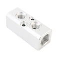 thumbnail image 1 of Aluminum Air Hose Inline Manifold Block Splitter G1/4 Threaded Manifold Fitting, 1 of 9