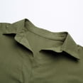 thumbnail image 4 of Moda mujer primavera vestido de color sólido cuello vuelto manga larga botón bolsillo suelto vestido Abanopi Verde/Pequeña, 4 of 7