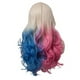 thumbnail image 3 of Disfraz de fiesta de anime Wig Harleys Quinns Curly sintético, 3 of 3
