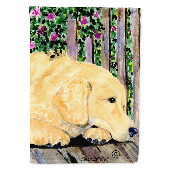 Golden Retriever Flag Canvas House Size