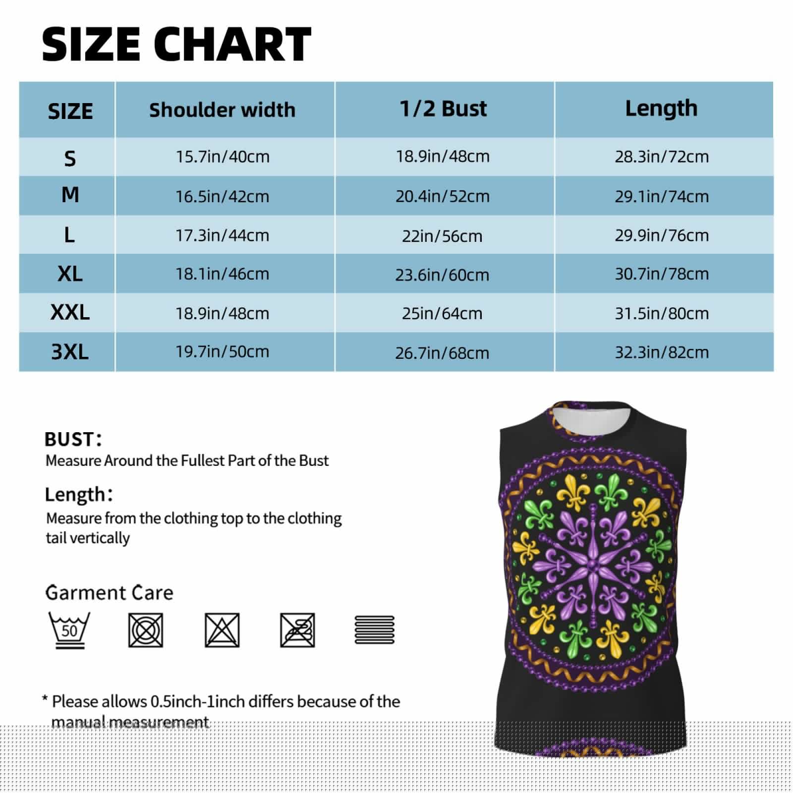 thumbnail image 6 of Bingfone Mardi Gras5 Pattern Men's Tank Tops Workout Sleeveless Tee Shirts Running Beach Tanks for Men-Large, 6 of 8