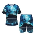 thumbnail image 1 of Balery Hawaiian Beach Pirate Moon Conjunto de Pijama Infantil de Manga Corta con Estampado – Ropa de Dormir de Algodón Suave-X-Large, 1 of 6