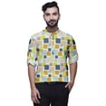 thumbnail image 4 of BESTMAN Chemise Col Mandarin Imprimée Kurta Courte Décontractée Ethnique pour Hommes, 4 of 6