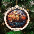 thumbnail image 3 of Pirate Ship Stained Glass Suncatcher Ornament – Holiday Ornament with Text for Loved Ones, Family & Friends, Christmas 2025 Decoration, 3 of 6