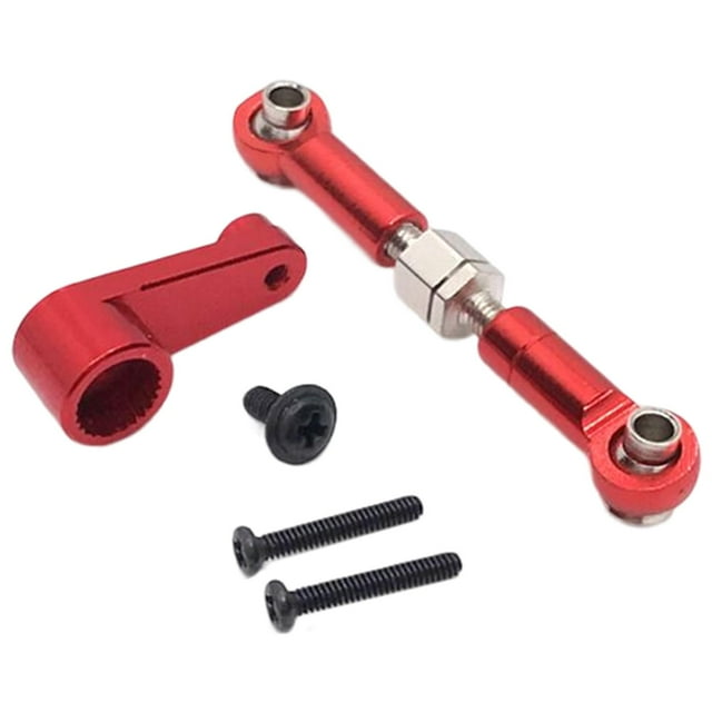 Varilla de Enlace de Servo de bocina de Servo 28T para vehículos 124019 RC car DIY modificado rojo CUTICAT Enlace de dirección de coche RC