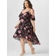 thumbnail image 3 of Vestido Talla Extra Asimétrico Estampado Floral Rosegal  Vestidos casuales de talla grande, 3 of 5