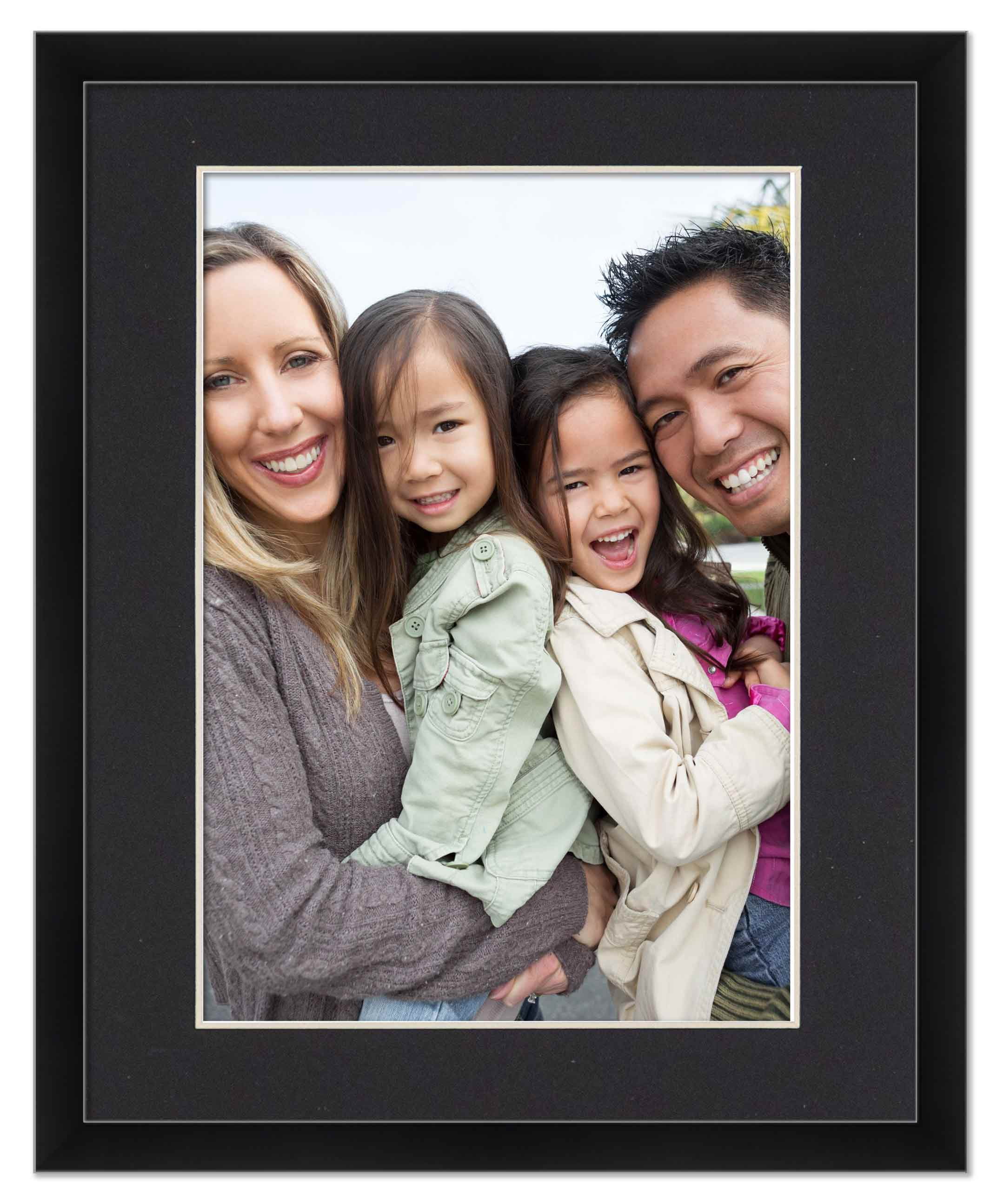16x20 Frame Black With Black Picture Mat For 16x20 Photo - Black 18x24 Frame To Display Print or