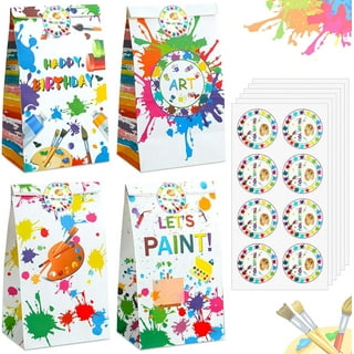 arianqicult 50pcs art paint party favors bags art theme birthday