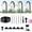 16.4Ft Set (16.4Ft hose + 5 Nozzles), variant on Universal Automatic Irrigation Sprinkler Set, 360° Adjustable Garden Watering System with Flexible Nozzles, Outdoor Misting Irrigation Kit for Lawn Greenhouse Patio Vegetable Beds Yard Cooling