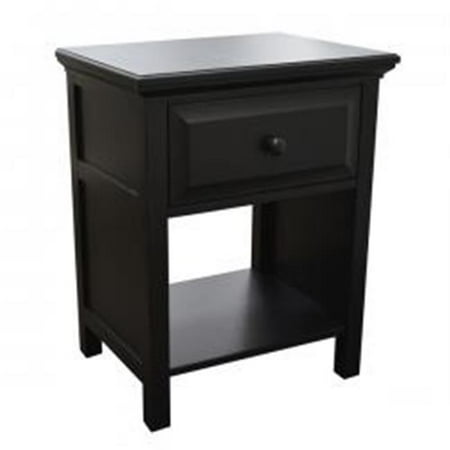 Mantua Manufacturing NSCE Cottage Style Nightstand, Ebony