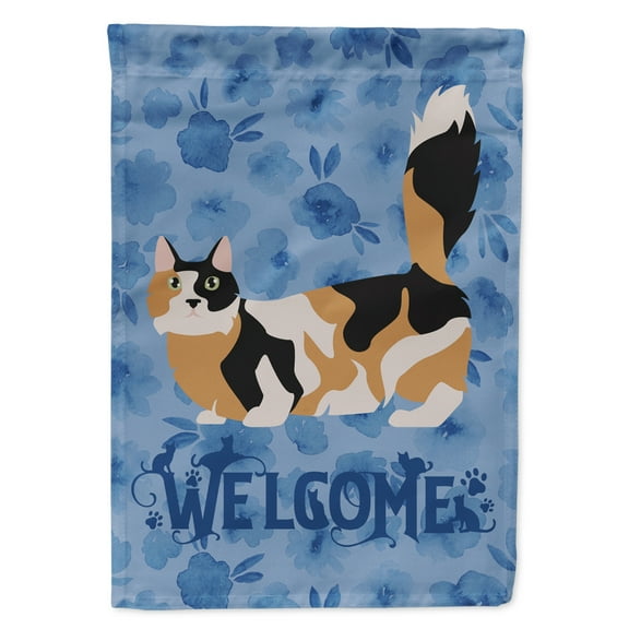 Carolines Treasures CK4924GF Munchkin 3 Cat Welcome Flag Garden Size Small multicolor