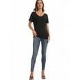 thumbnail image 4 of Womens Deep V Neck T Shirts Casual Short Sleeve Loose Fit Basic Fashion Tee, 4 of 6