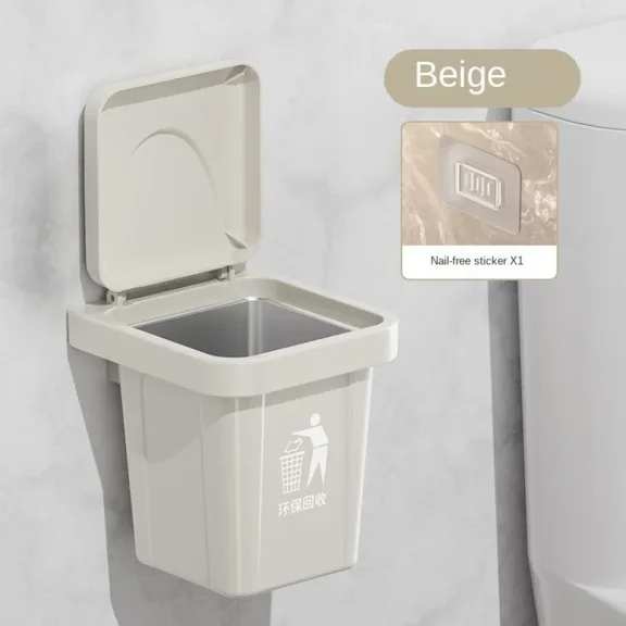 Portable Ashtray Trash Can Ashtray with Lid, Stainless Steel Ashtray, Bathroom Wall Hanging, Notch Anti-fly Ash Ashtray