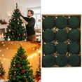 thumbnail image 2 of 12 Pcs Flocked Christmas Ball Ornaments, 3.15 Inch Burgundy Velvet Xmas Tree Decorations, Shatterproof Hanging Balls for Holiday Wreath and Garland, 2 of 6