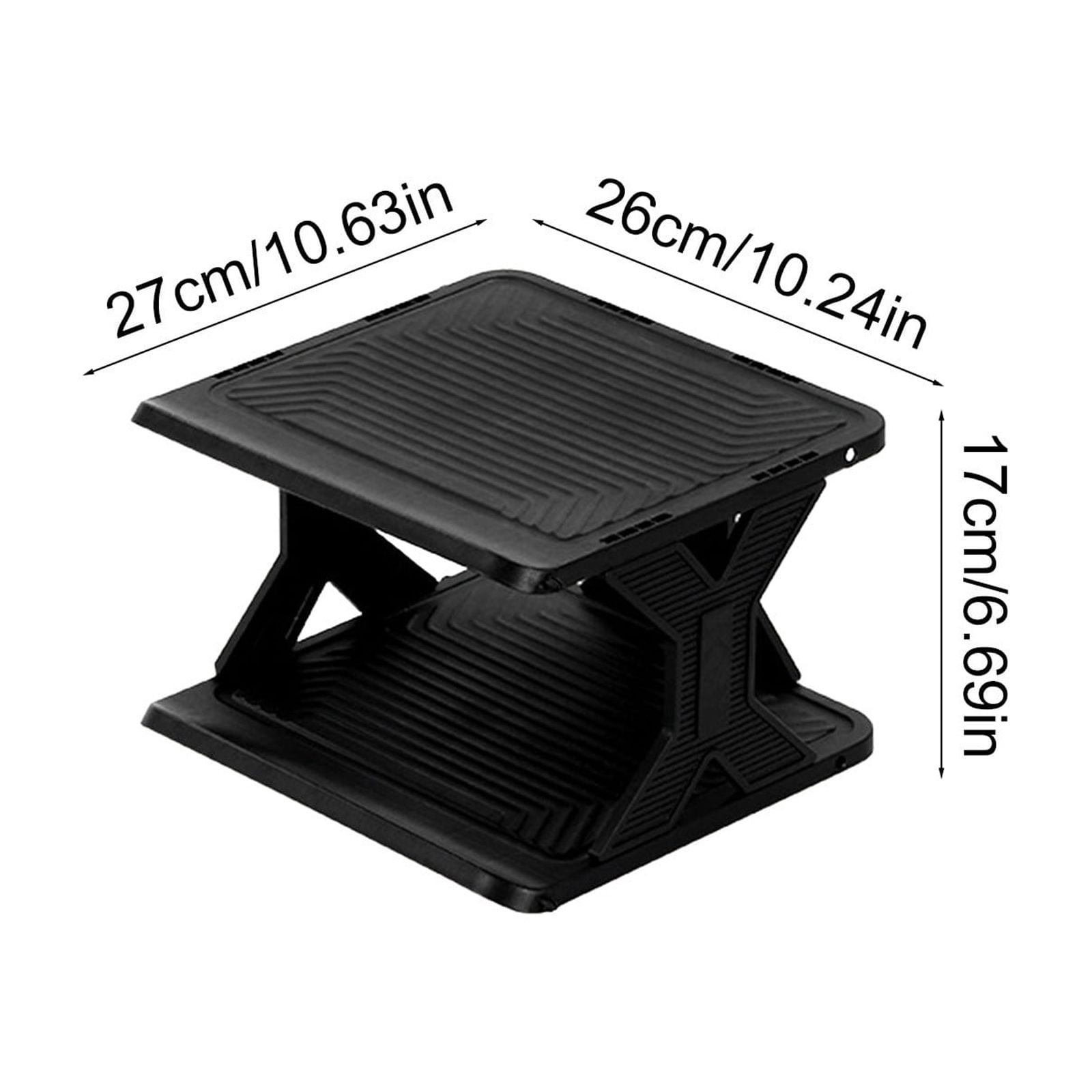 Merryso Small Plastic Shoe Rack for Entryway - Tool-Free Easy Install, Removable Washable, Ventilated Storage for Men Women Ki-ds Shoes - Compact Size 10.6x10.2x6.5