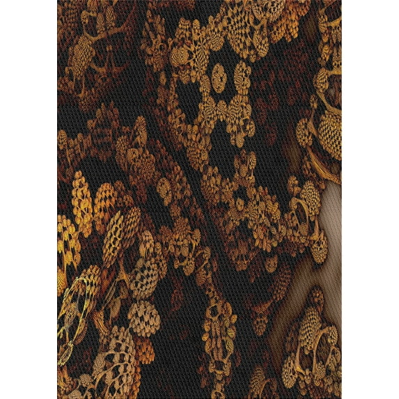 Ahgly Company Indoor Rectangle Patterned Sienna Brown Novelty Area Rugs, 5' x 7'