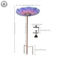 thumbnail image 4 of Sunnydaze Staked or Deck Mount Glass Outdoor Bird Bath Bowl, Spring Crocus, 4 of 11