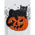 thumbnail image 6 of Arvbitana Women's Halloween Sweatshirts Pumpkin Cat Patterns Crew Neck Pullovers Fall Winter Long Sleeve Hoodies Lightweight Jumpers Tops Streetwear, 6 of 7